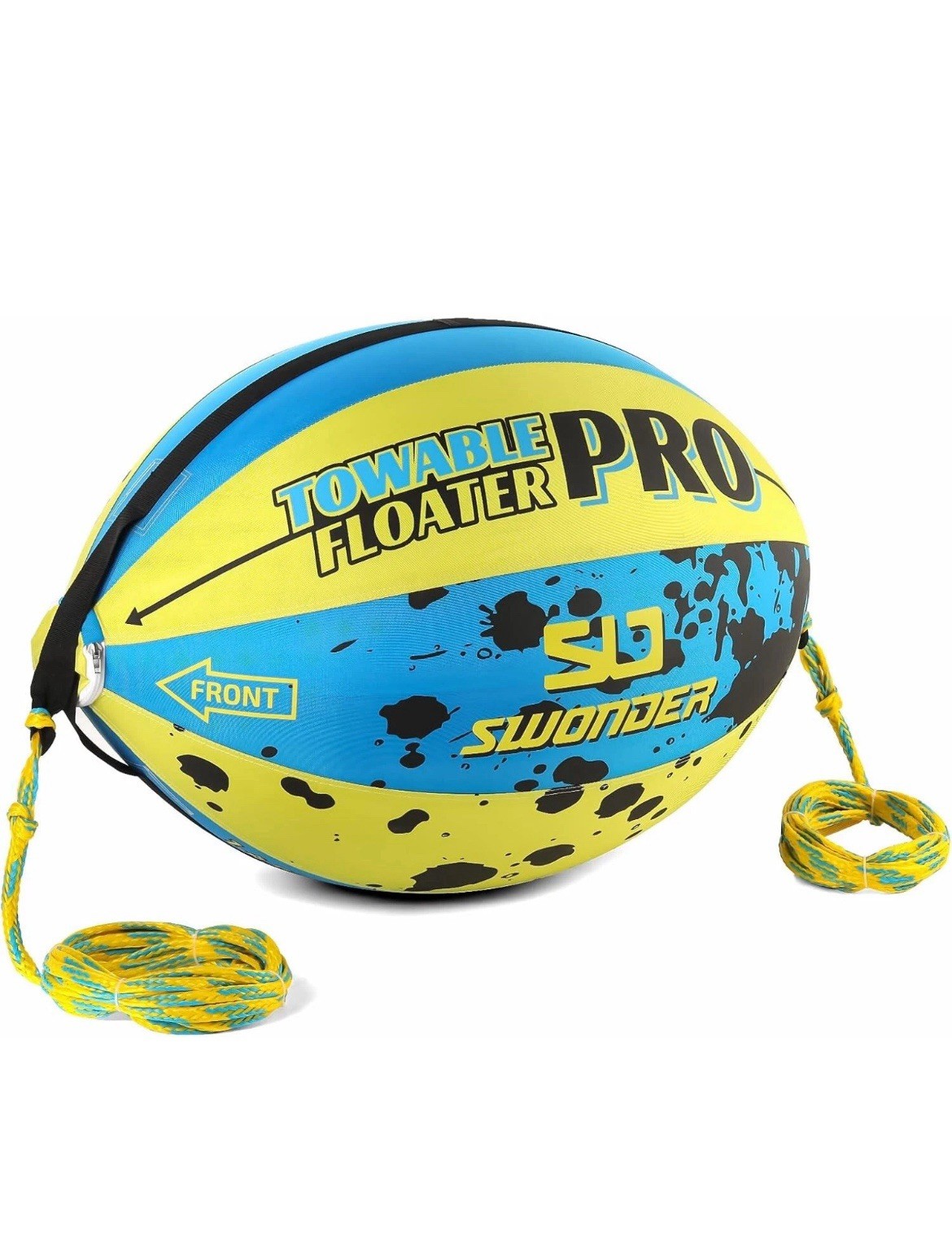 Swonder Boat Tubes Towable Ball, Larger Towable Tube Floater (55nx37in) w/ Rope