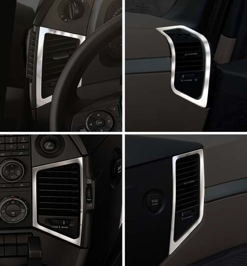 Interior Chrome Trim Set Air Vent Decorations for Mercedes Actros MP4 trucks