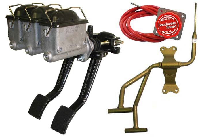RACING PEDAL KIT,GAS,BRAKE,CLUTCH,MASTER CYLINDERS,BRAKE CRANK,A2,LONG,FRONT