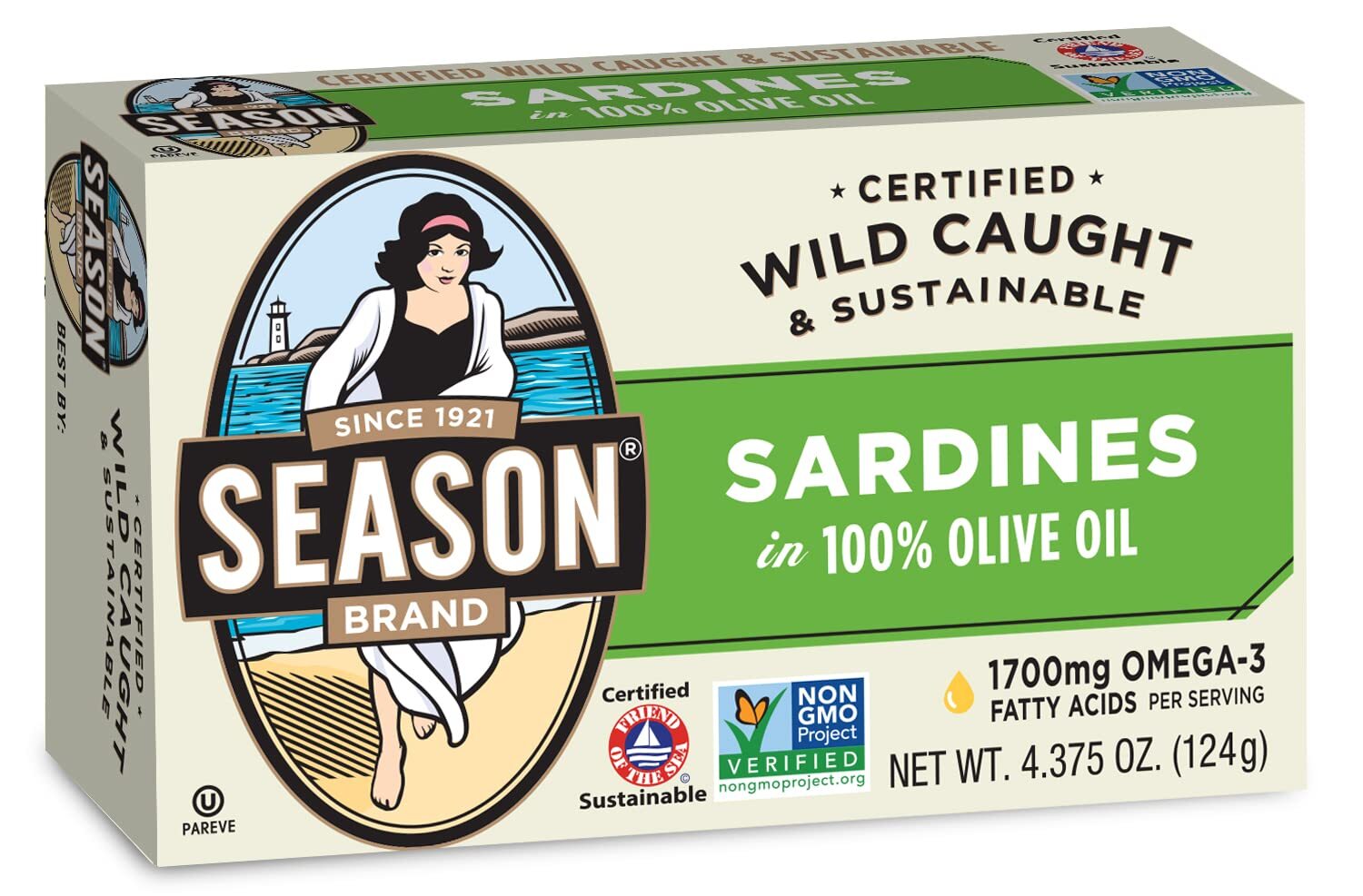 Season Sardines in Olive Oil | Gluten Free, Keto, Paleo, Kosher, Non-GMO, Omega-