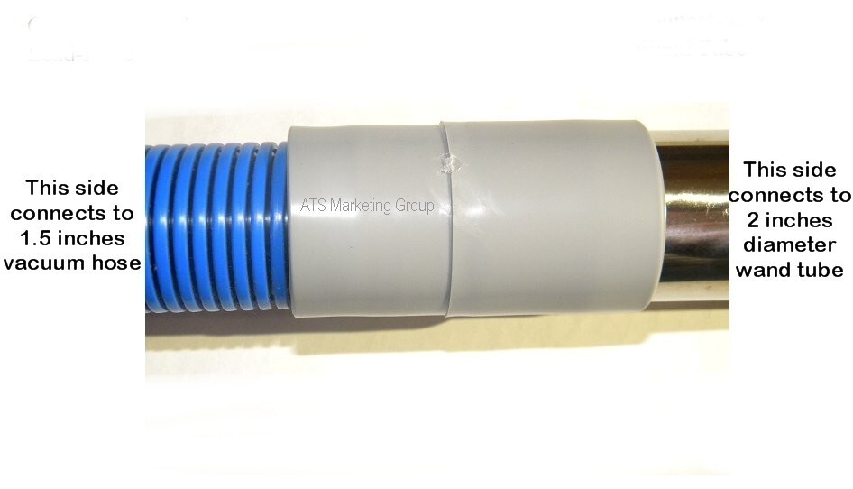 Carpet cleaning 1.2" hose to 2" wand connector