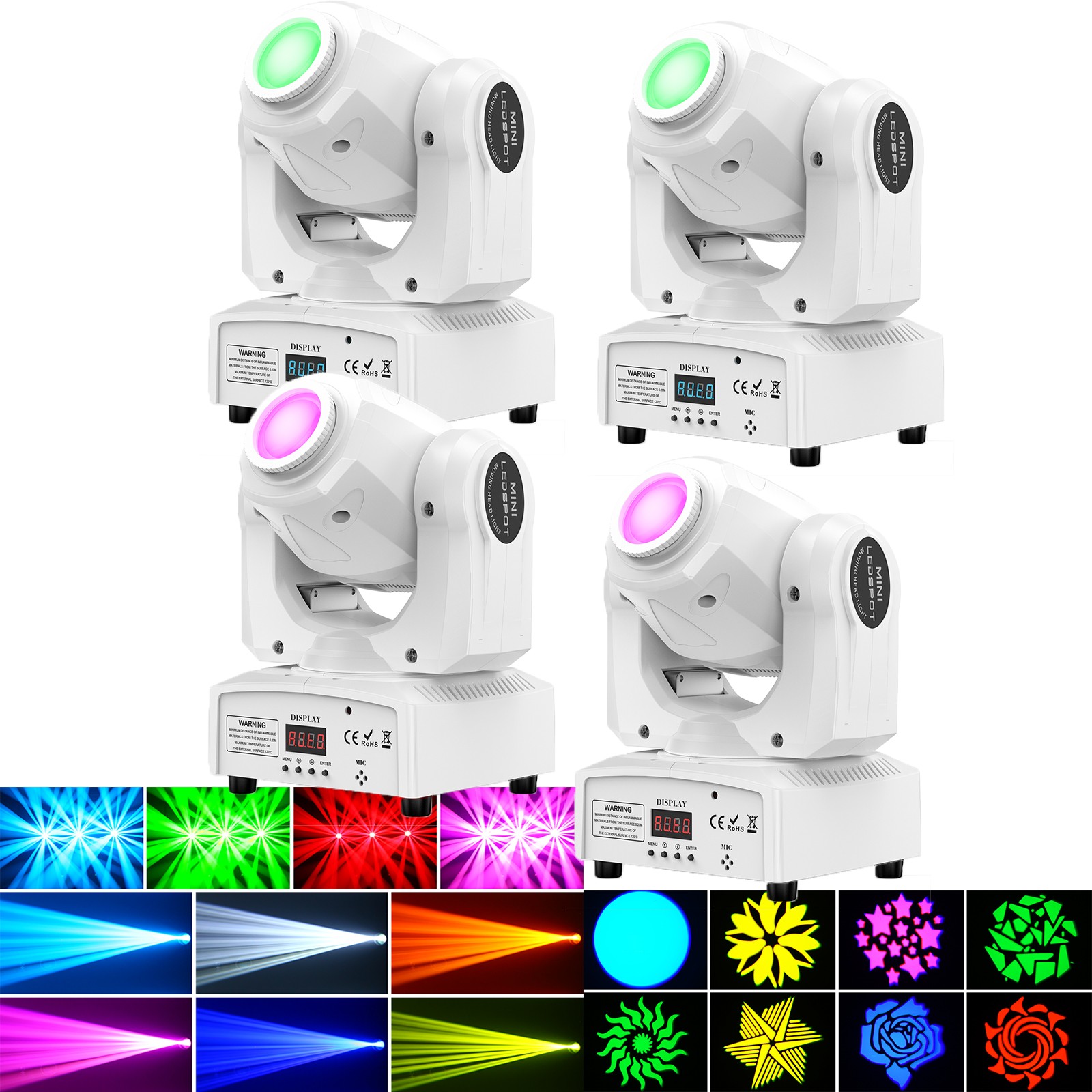 1 PCS LED Moving Head Light WLED Gobo Beam Stage DJ Disco Show DMX Spot Lighting