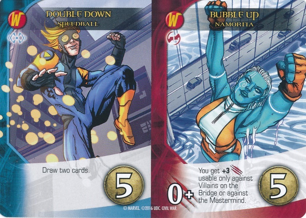 SPEEDBALL Upper Deck Marvel Legendary NAMORITA DOUBLE DOWN/BUBBLE UP DUAL