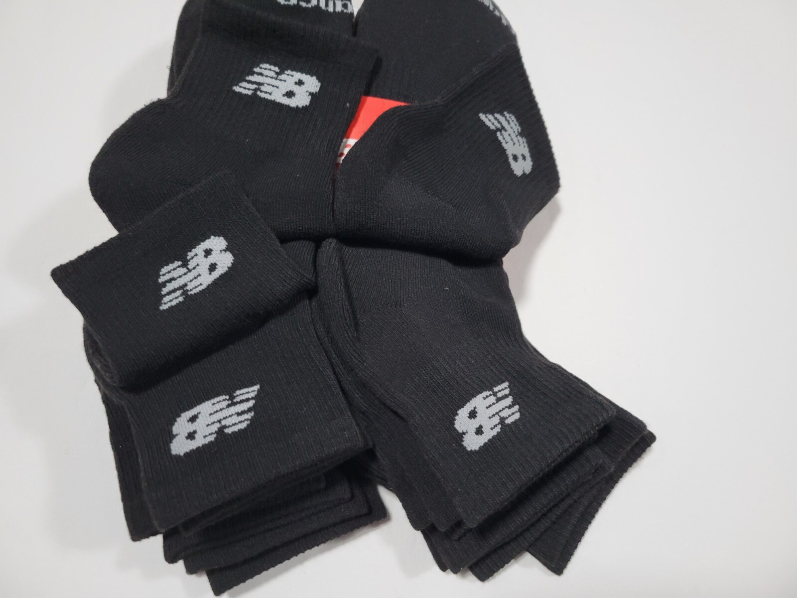 New Balance Men's- 10 pairs Cushion Ankle Black socks Arch support SZ 9-12