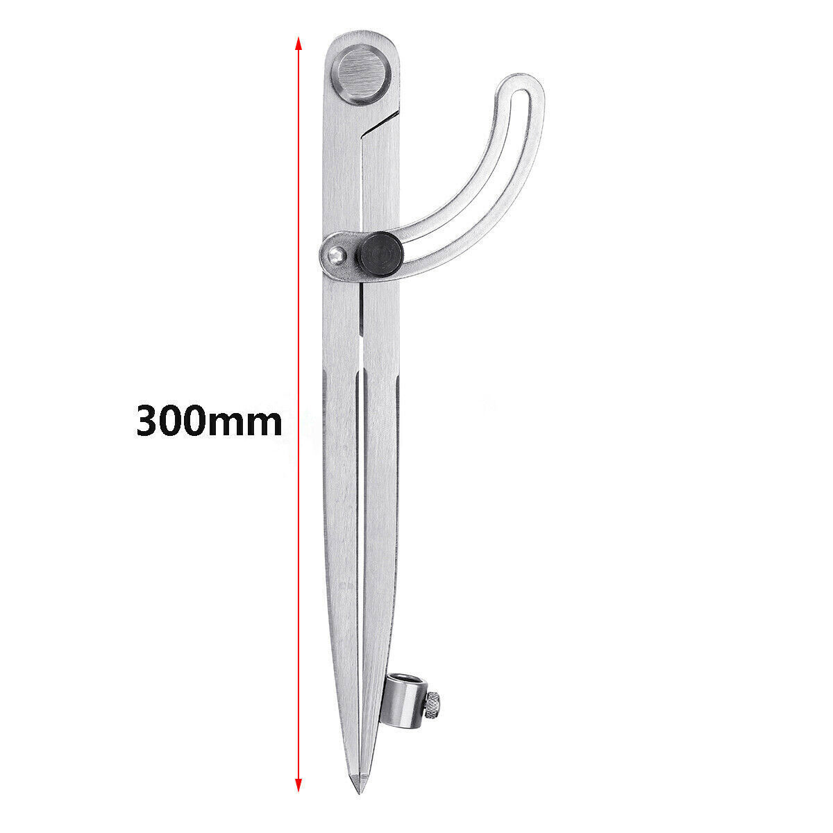 12" Wing Compass Circle Caliper Divider with Brass Holder For Pencil or Scribe