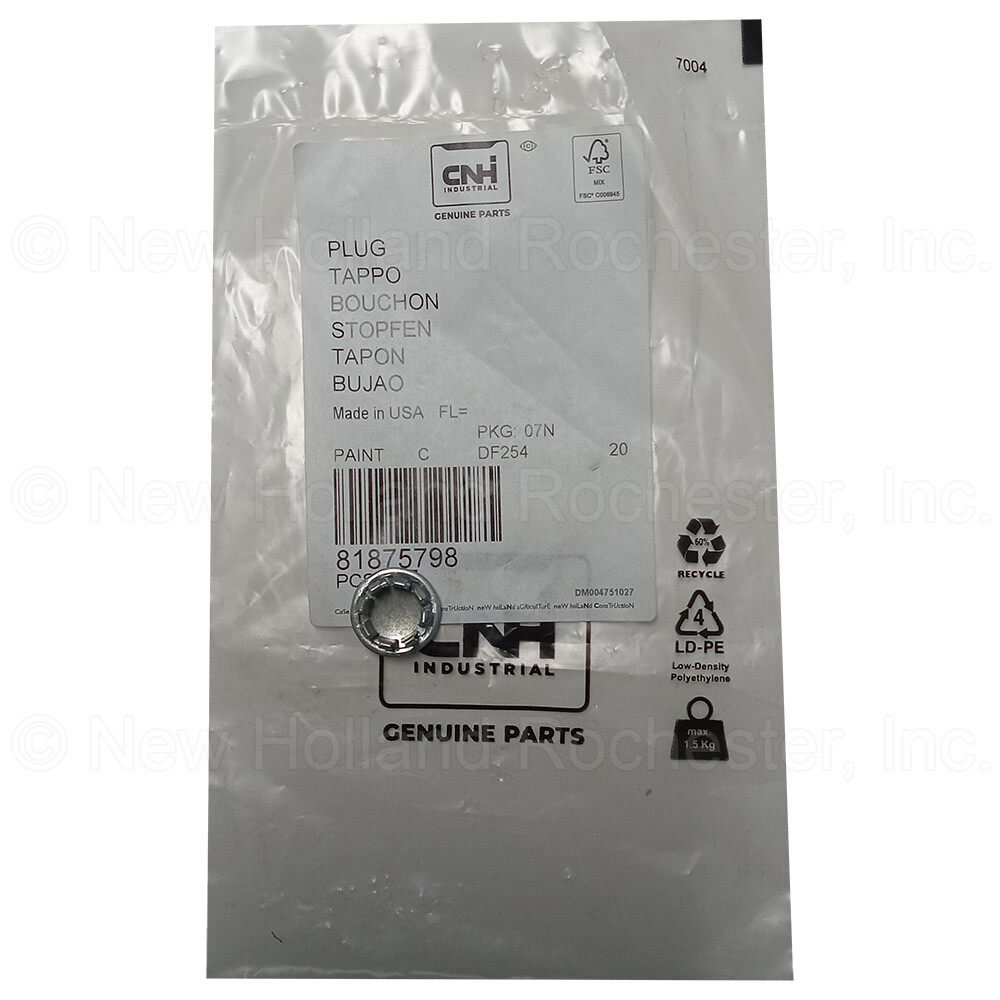 New Holland Plug Part # 81875798