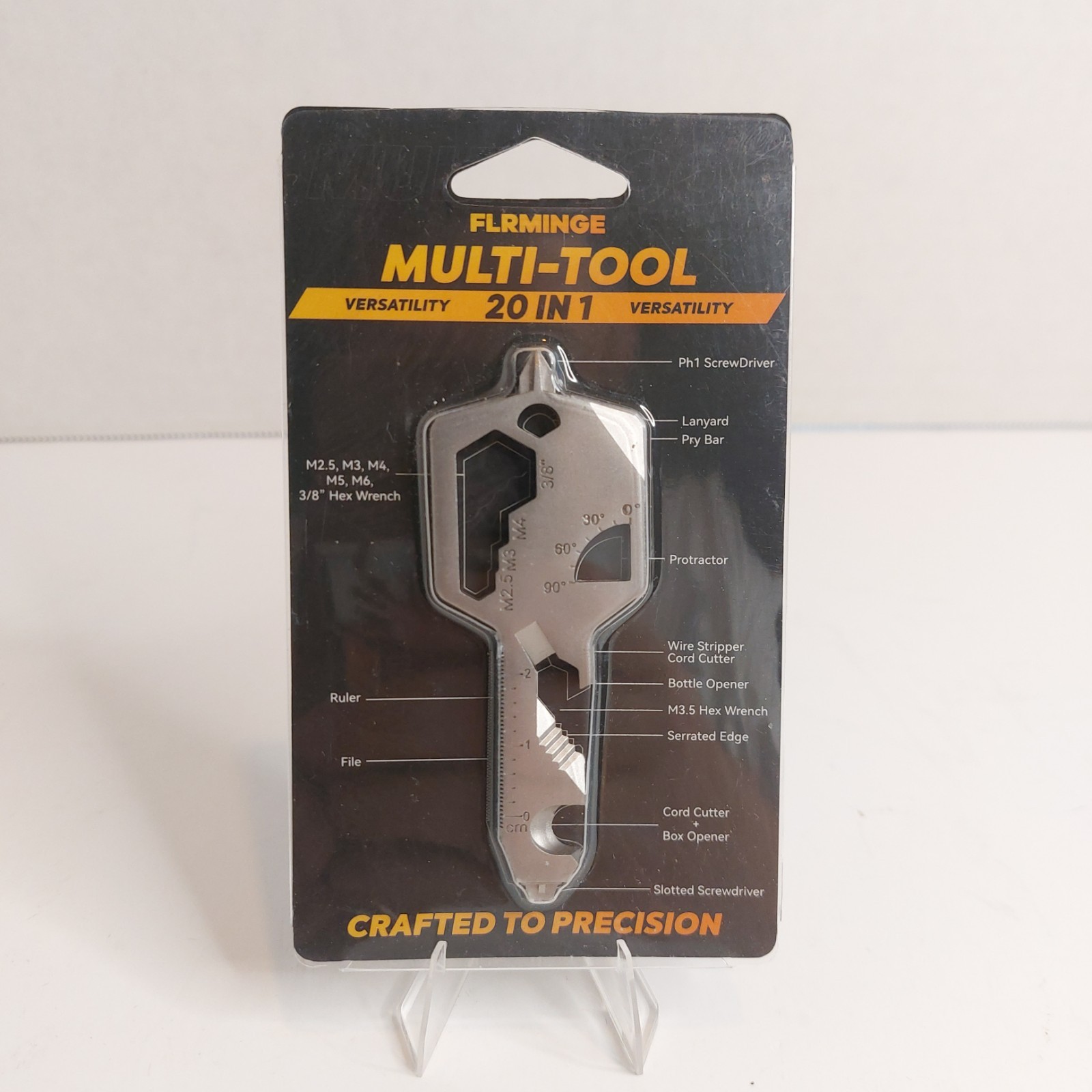 FLRMINGE 20-in-1 Multi Tool Keychain Pocket EDC Pry Bar Bottle Opener New
