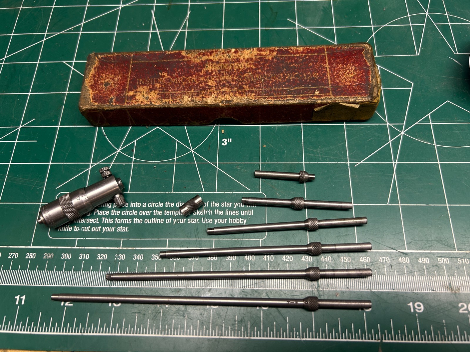 MACHINIST HmGdBx LATHE Machinist Starrett Inside Micrometer Gage in Box