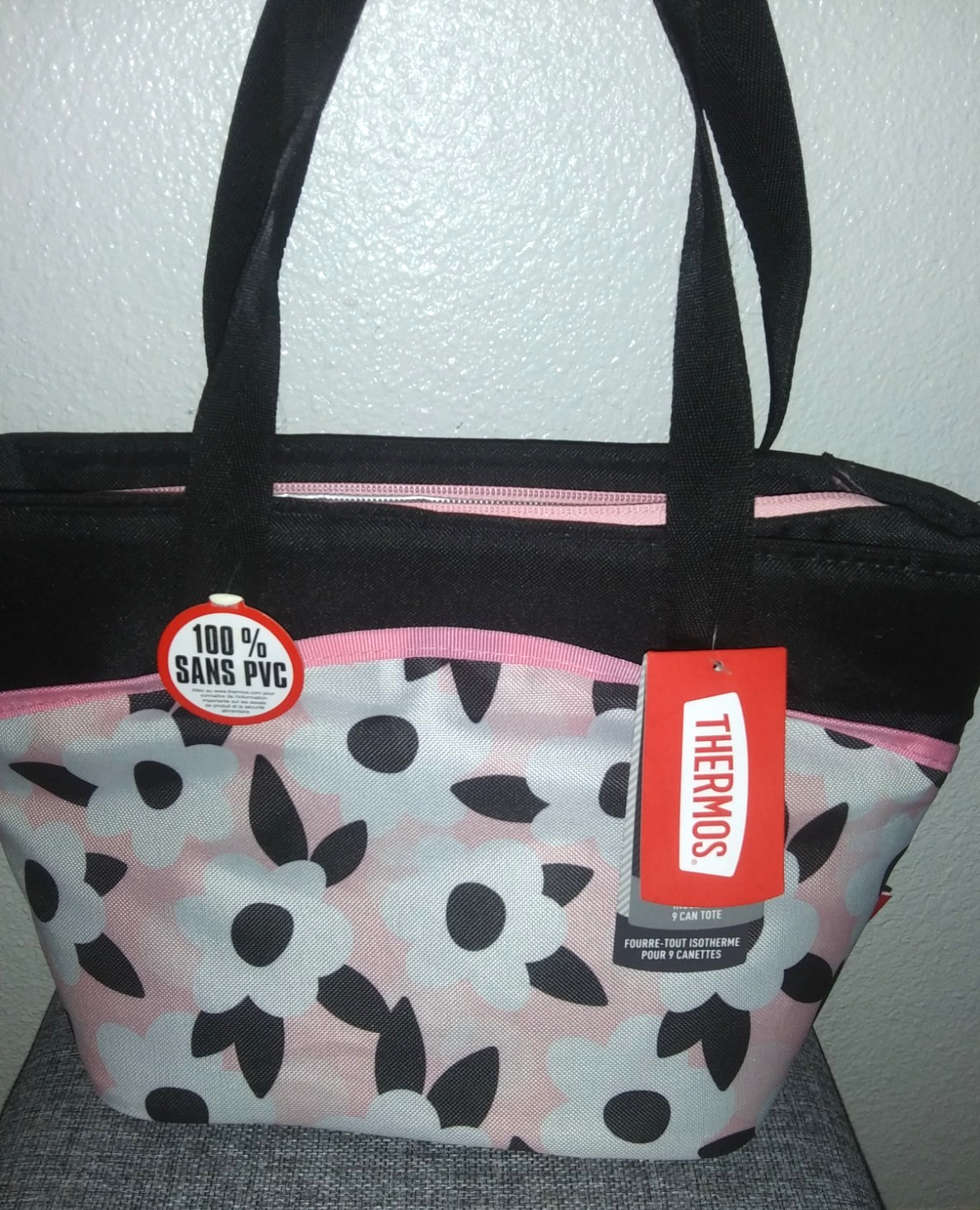 THERMOS 9-Can Cooler Tote Bag – Insulated Floral Lunch & Drink Carrier
