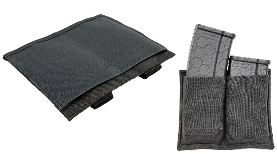 VISM Elastic Dual Magazine MOLLE Pouch for Rifles tactical shooting hunting GRAY