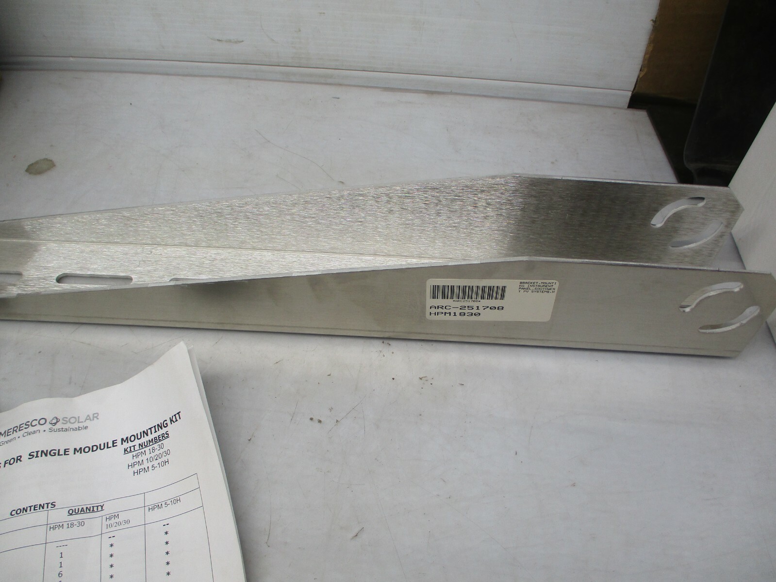Ameresco Solar Panel Mounting Bracket hpm 18-30