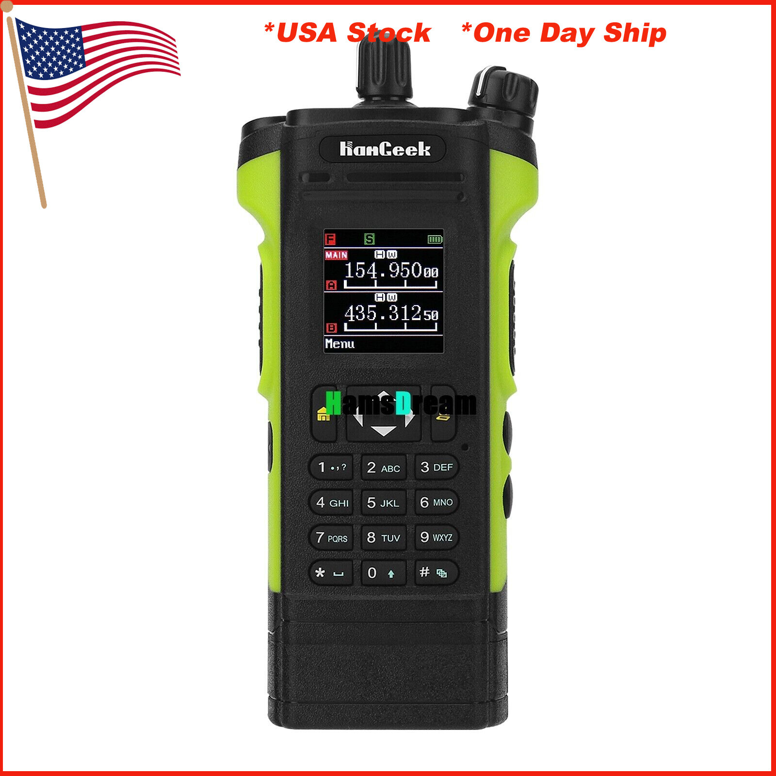 HAMGEEK APX-8000 12W VHF UHF Radio Walkie Talkie with Dual PTT Duplex Mode#USA