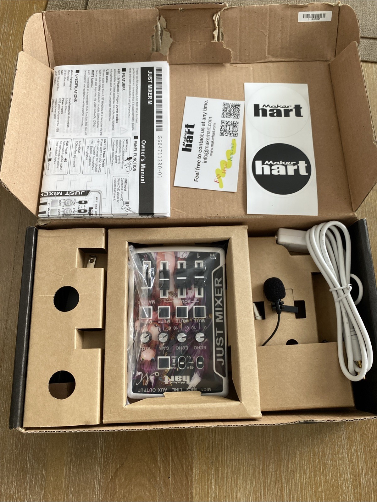 Maker hart Just Mixer M 4-Channel MicrophoneMixer Excellent Condition animetheme