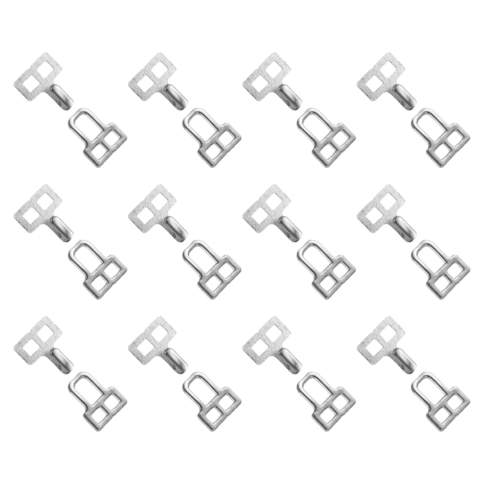 12set 11mm Sewing Hooks and Eyes Closure Set for Clothing Bra, Silver