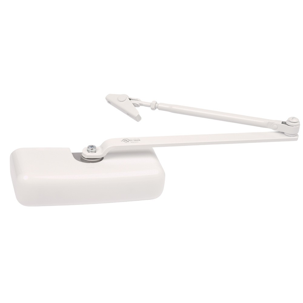 Brinks Residential Adjustable Steel Hydraulic Door Closer White Heavy Duty