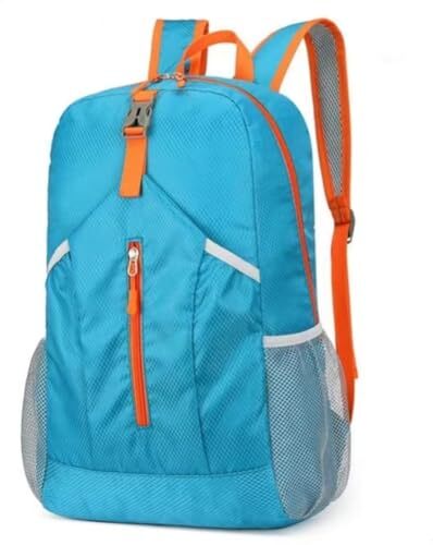 Travel lightweight foldable backpack hiking backpack splash proof Sky Blue