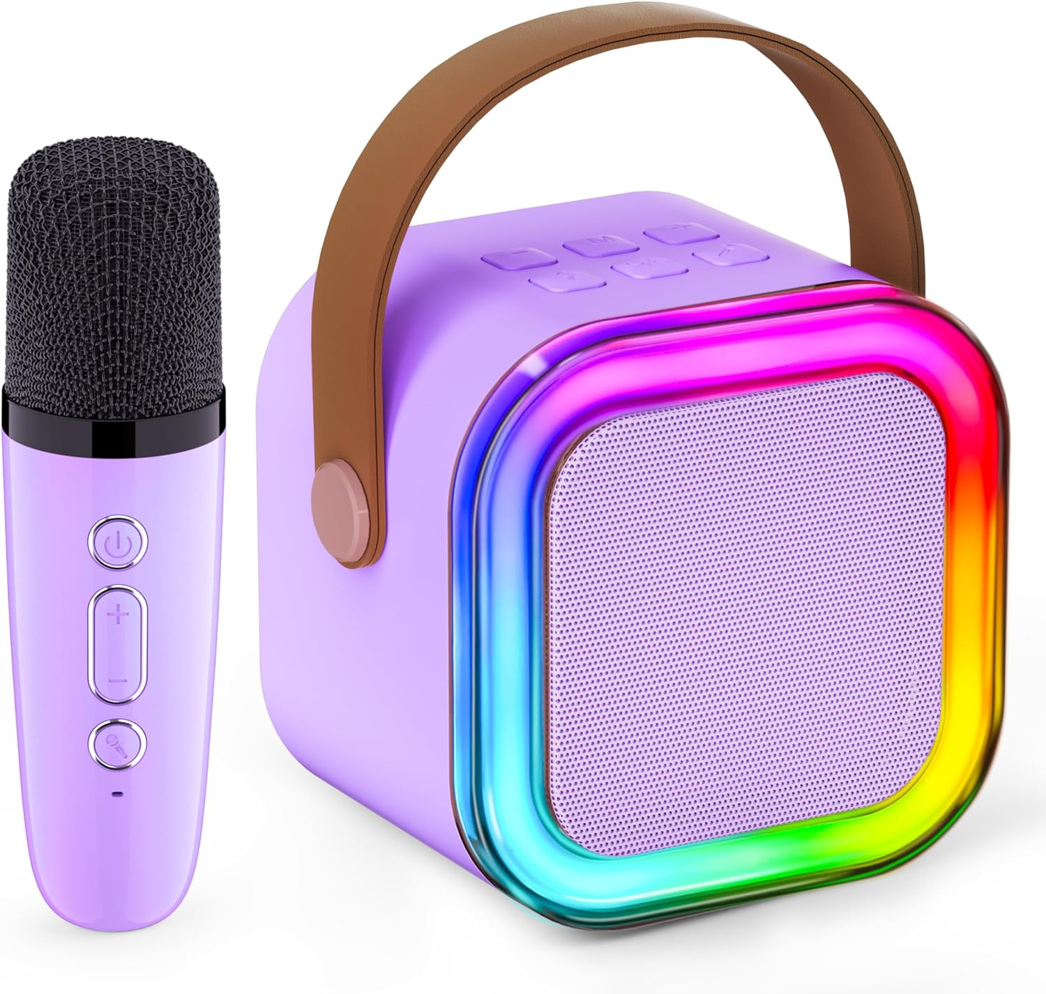 Mini Karaoke Machine for Kids Portable Bluetooth Speaker Wireless Microphone