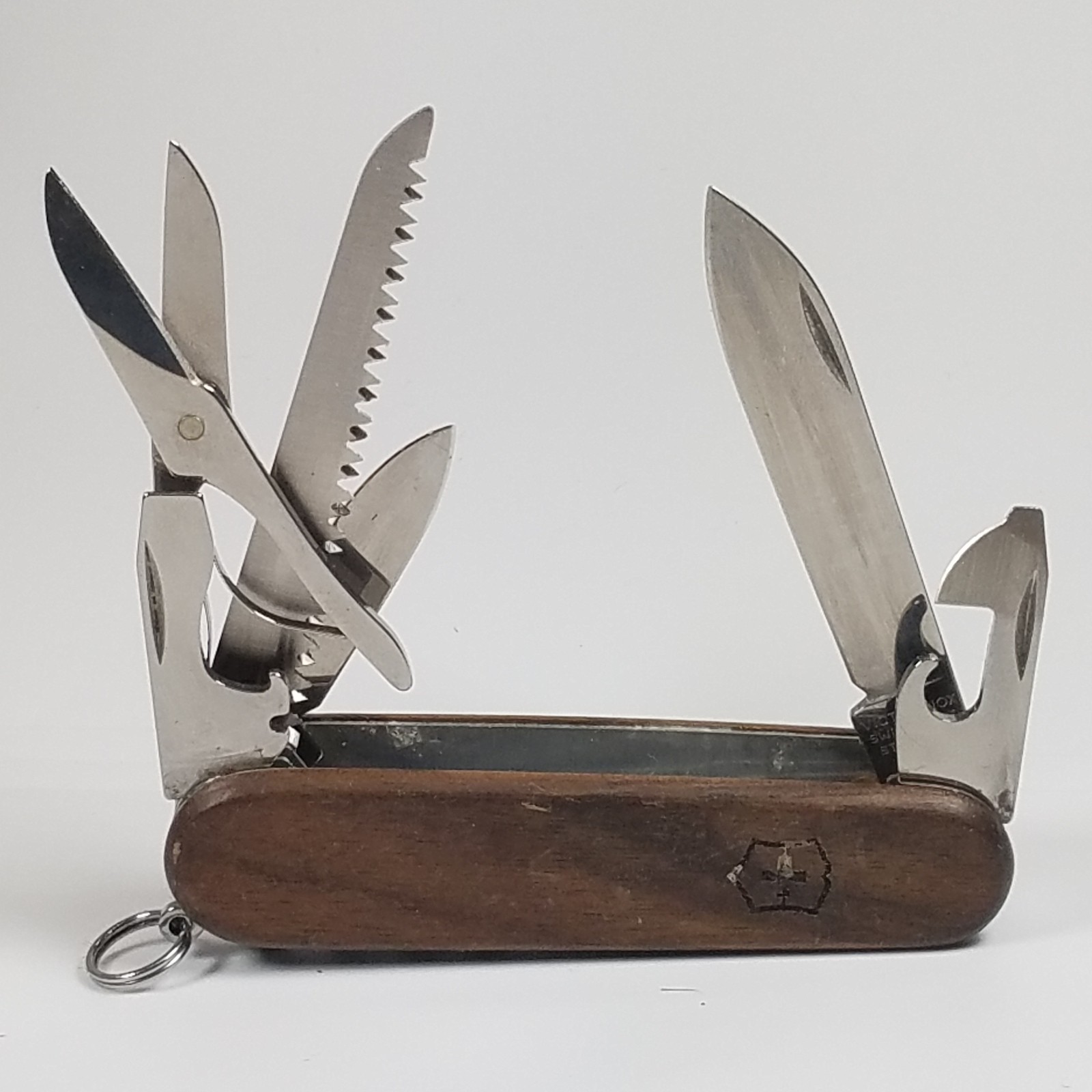 VICTORINOX SWISS ARMY KNIFE HUNSTMAN 91MM 4 LAYER MULTI TOOL WOOD SCALES