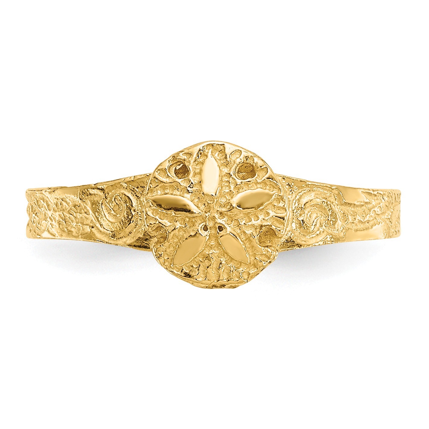 Sand Dollar Toe Ring in 14 Karat Gold