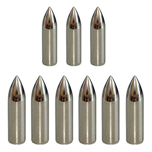 12pcs Glue on Field Points 11/32 Wood Arrow Points Glue on Arrow Tips for Woo
