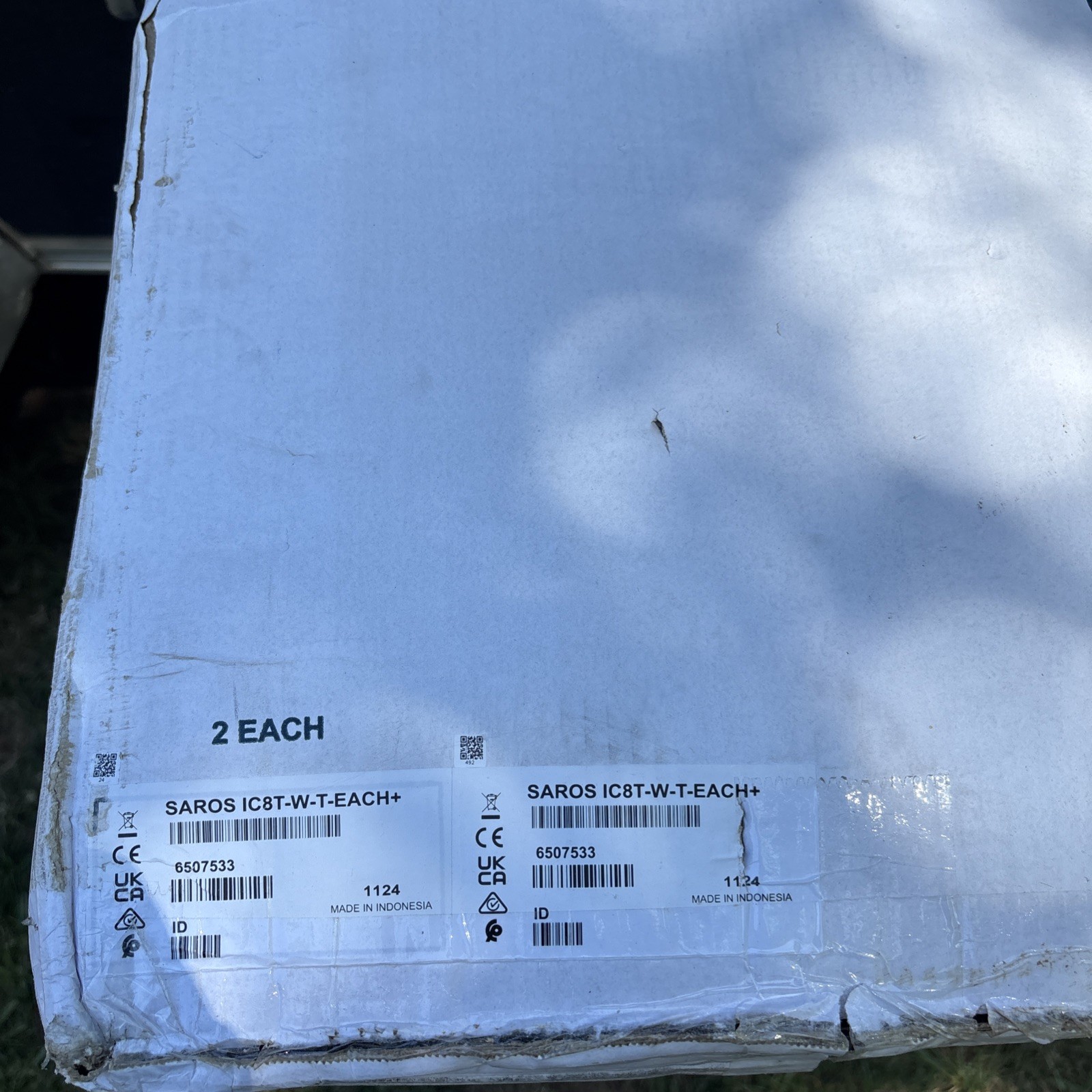 CRESTRON SAROS IC8T-W-T-EACH+ 8" 2-Way In-Ceiling Speaker (PAIR) -OPEN BOX