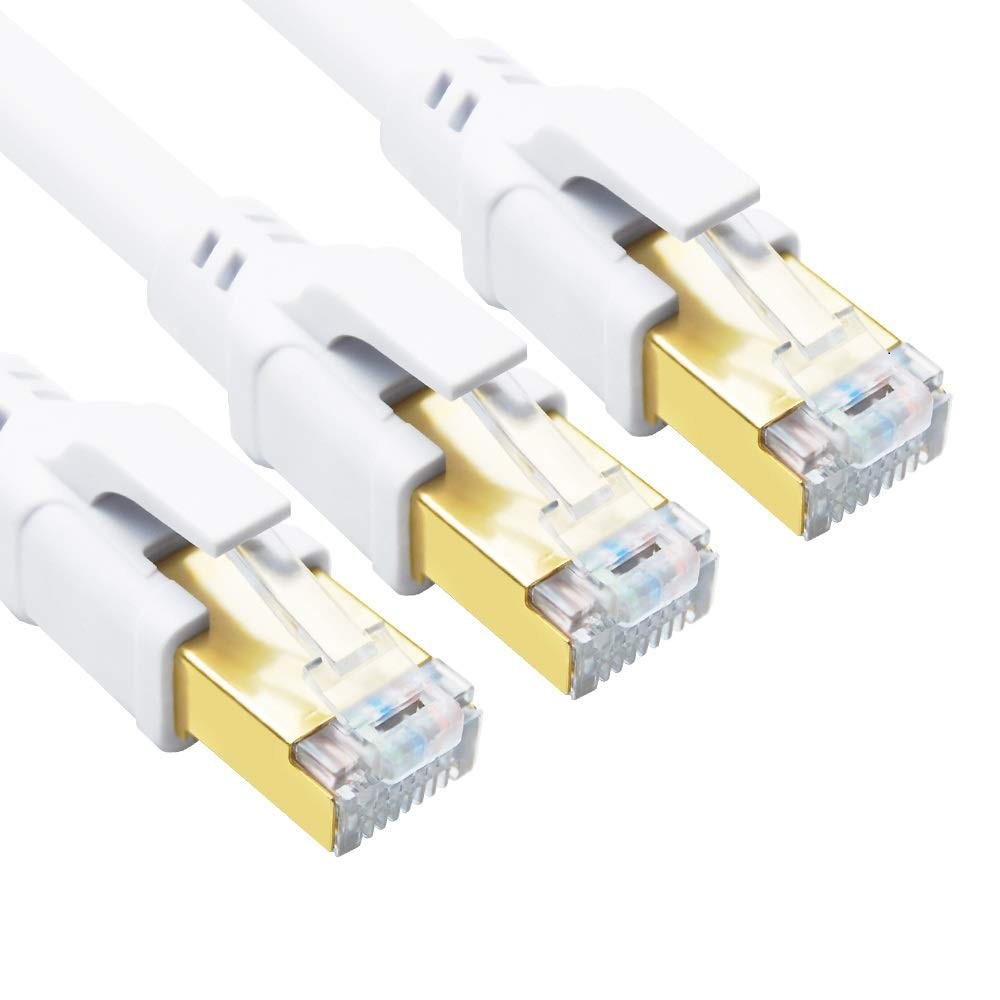 CAT 8 Ethernet Cable, 6ft 3 Pack Ultra High Speed 40Gbps 2000MHz SFTP CAT8 Ca...