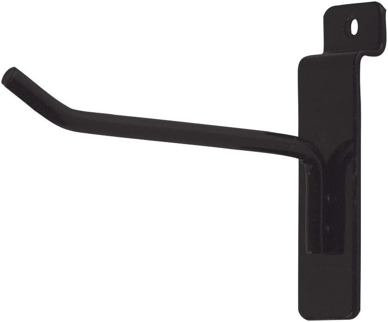 50 Black 4" Slatwall Metal Peg Hooks Slat Wall Display 6mm Diameter Tubing