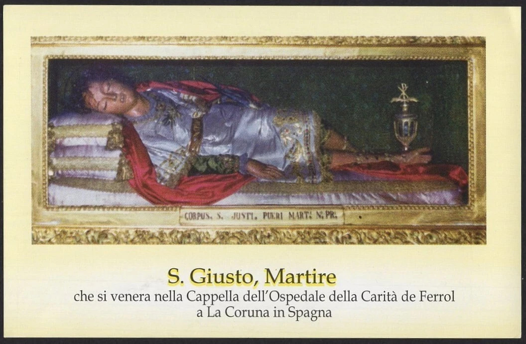 Holy card de San Giusto Martir image pieuse santino estampa