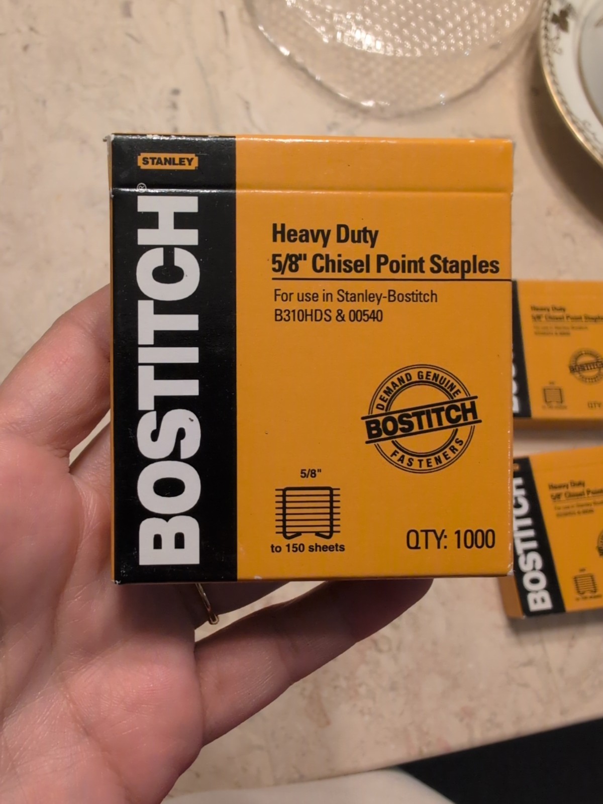 Heavy Duty 5 8 Inch Staples Box of 1000 High Carbon Steel for Heavy Staplers