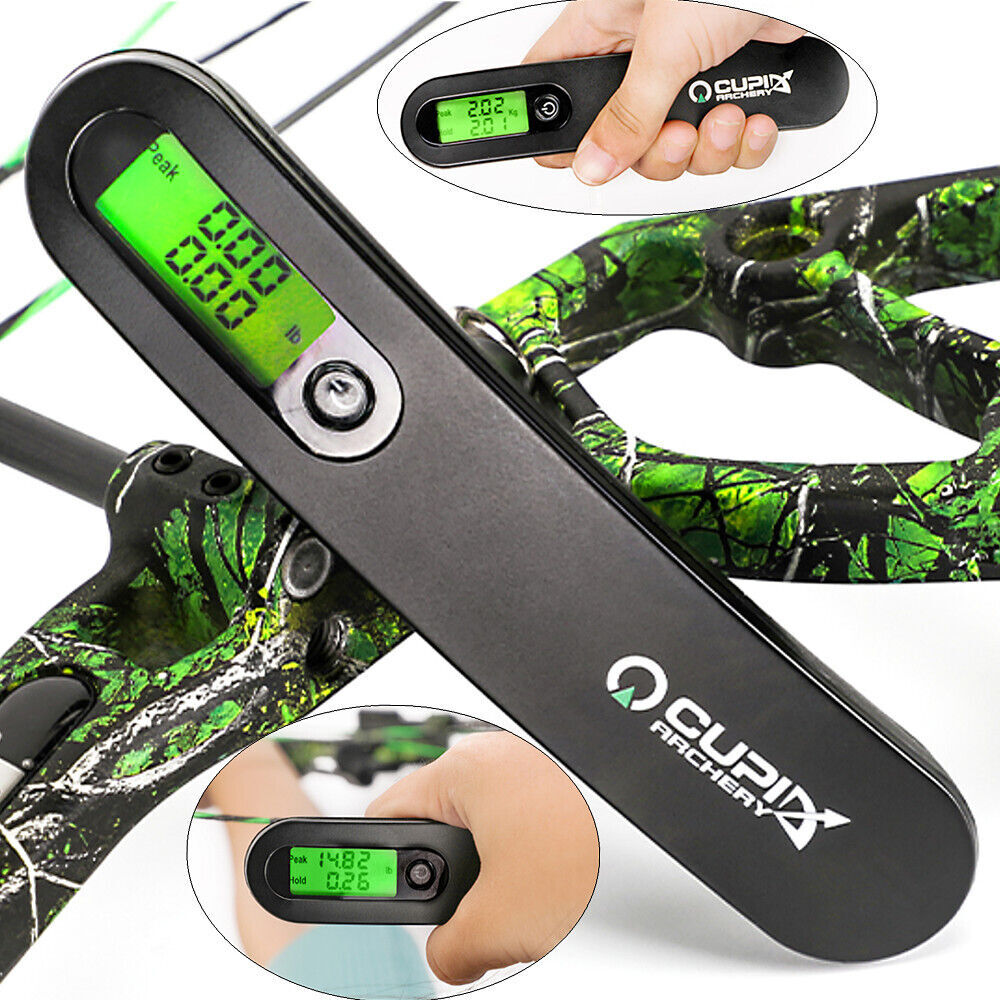 0-110lbs Archery Bow Scale Draw Weight Compound Recurve Bow Peak Hold WeightTg