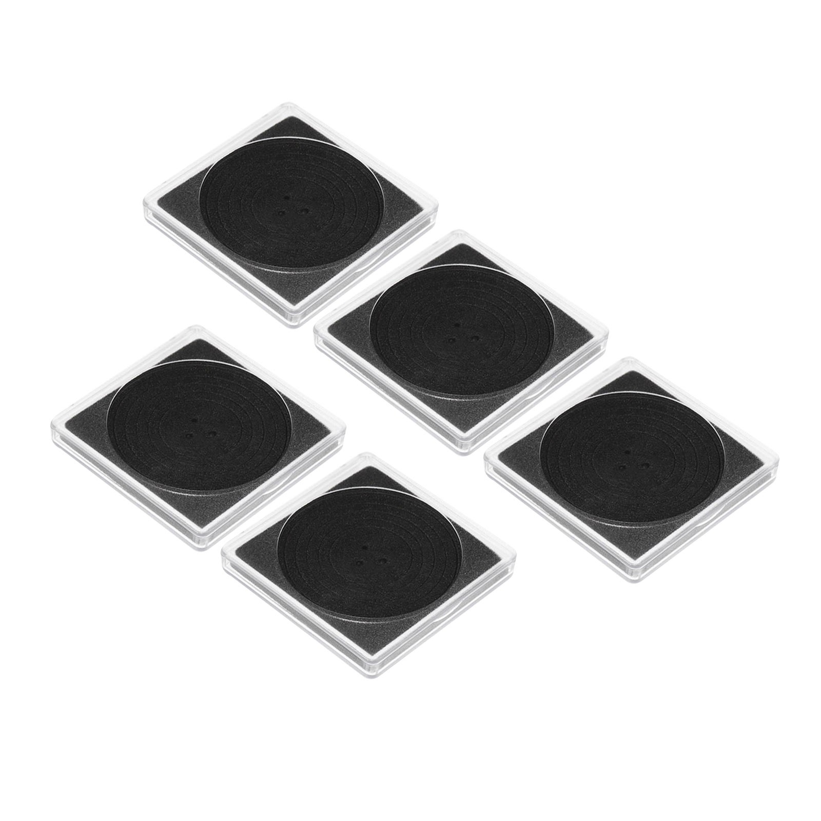 5Pcs Square Coin Holder Case, Coin Collection Case Storage (Clear, 18-38mm)