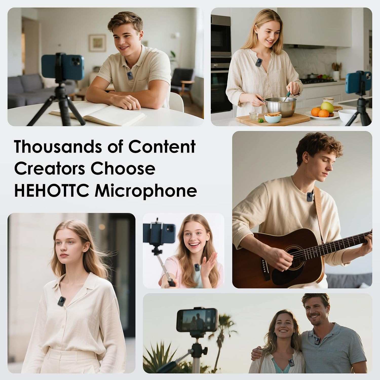 Mini Wireless Lavalier Microphone for Iphone Ipad Android with Lightning/Usb-C