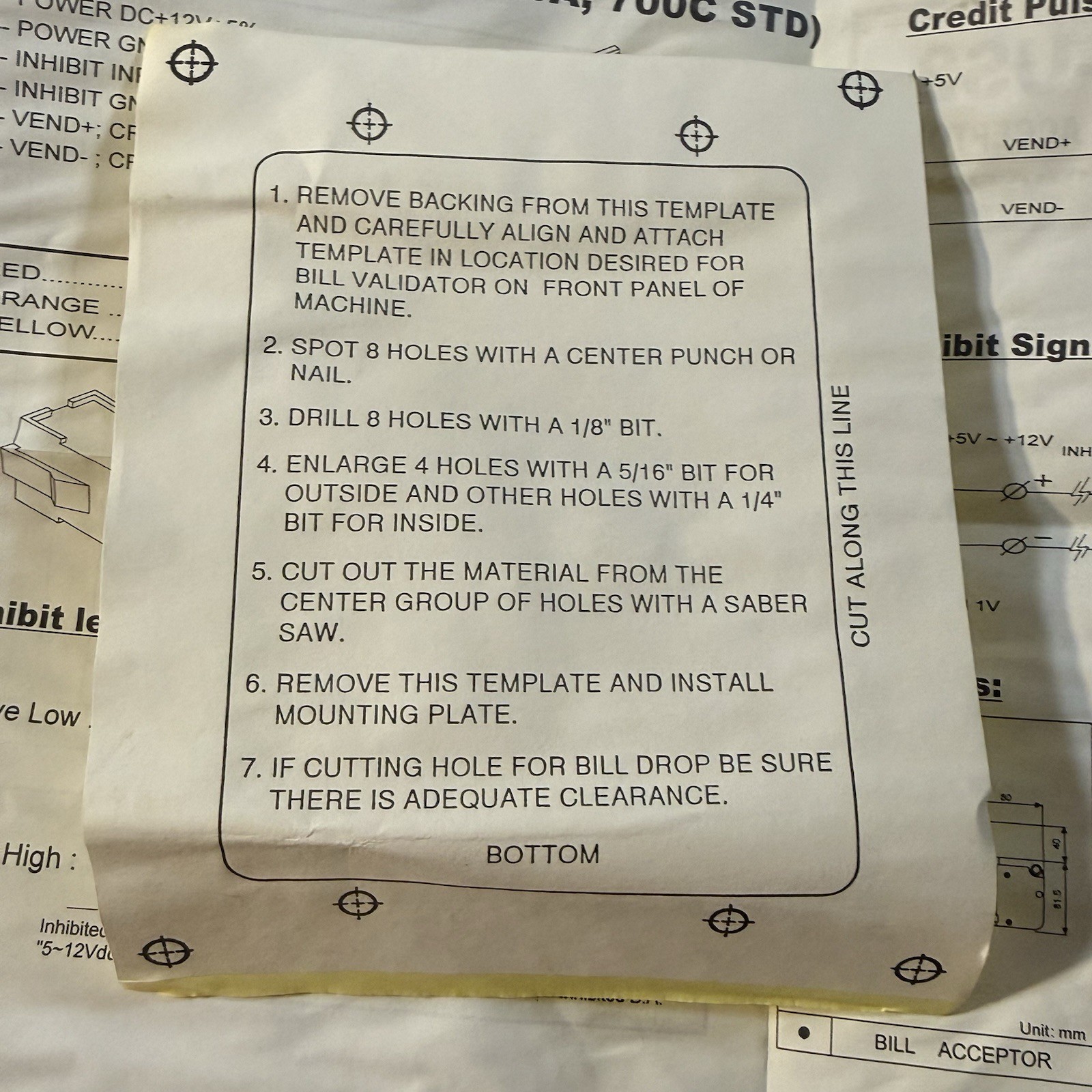 GAMEMAX BL-600H-US2 Bill Acceptor Validator NIB Includes Instruction Sheet