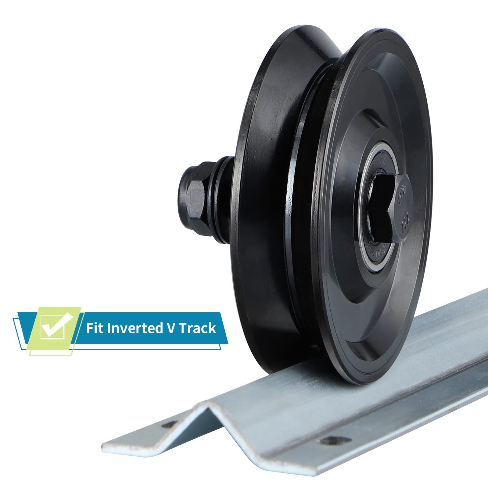 Skelang V Groove Wheel 4 Inches, Slide Gate Wheel with Double Bearings, Rolli...