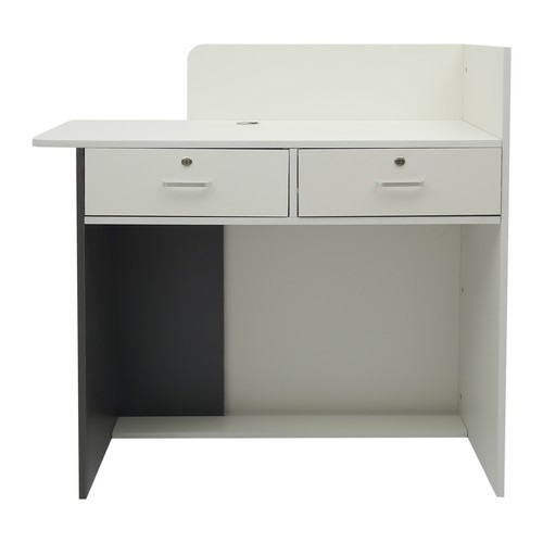 Modern Front Desk Reception Counter, Reception Desk for Salons with LED Light