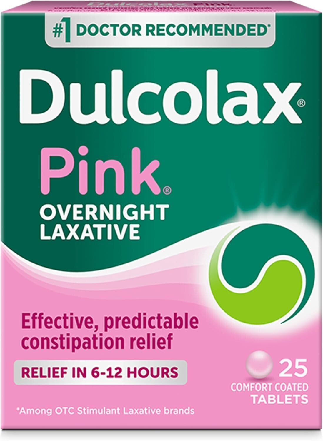 Pack of 2 - Dulcolax Pink Overnight Laxative Tablets x 25 per box
