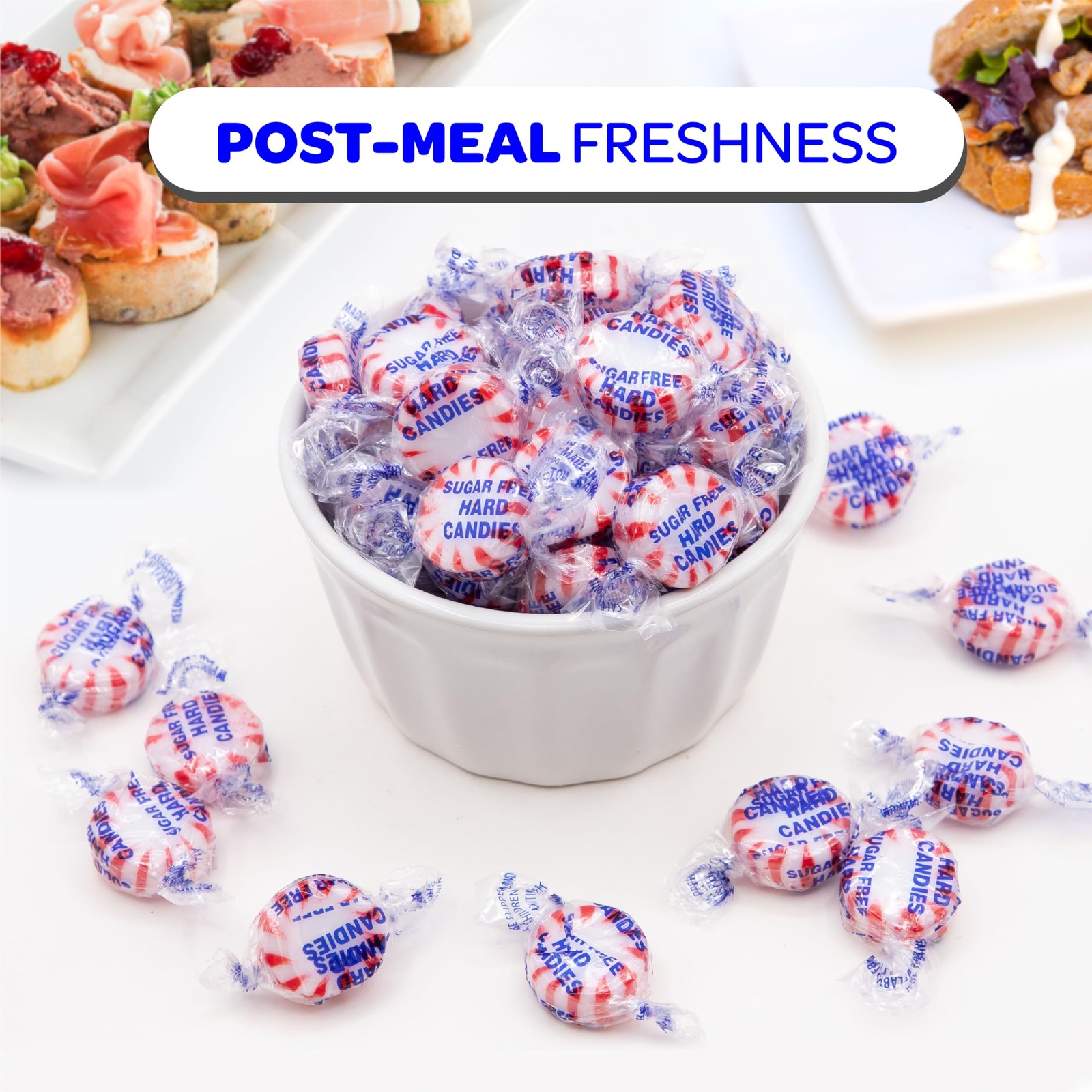 Sugar Free Peppermint Mints - 1 lb Pack Approx. 90 Count