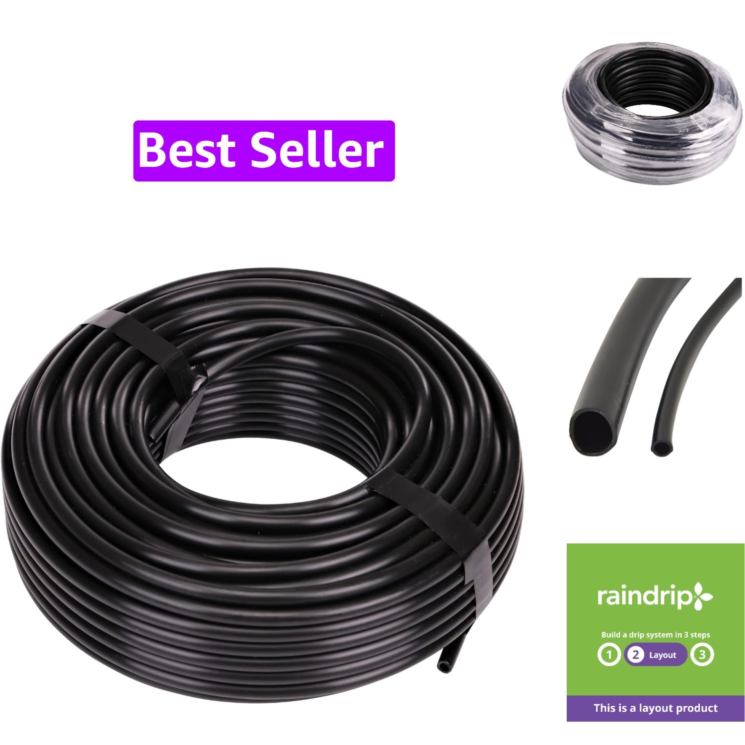 016010T 1/4-Inch Drip Irrigation Supply Tubing, 100-Foot., for Drip Irrigatio...