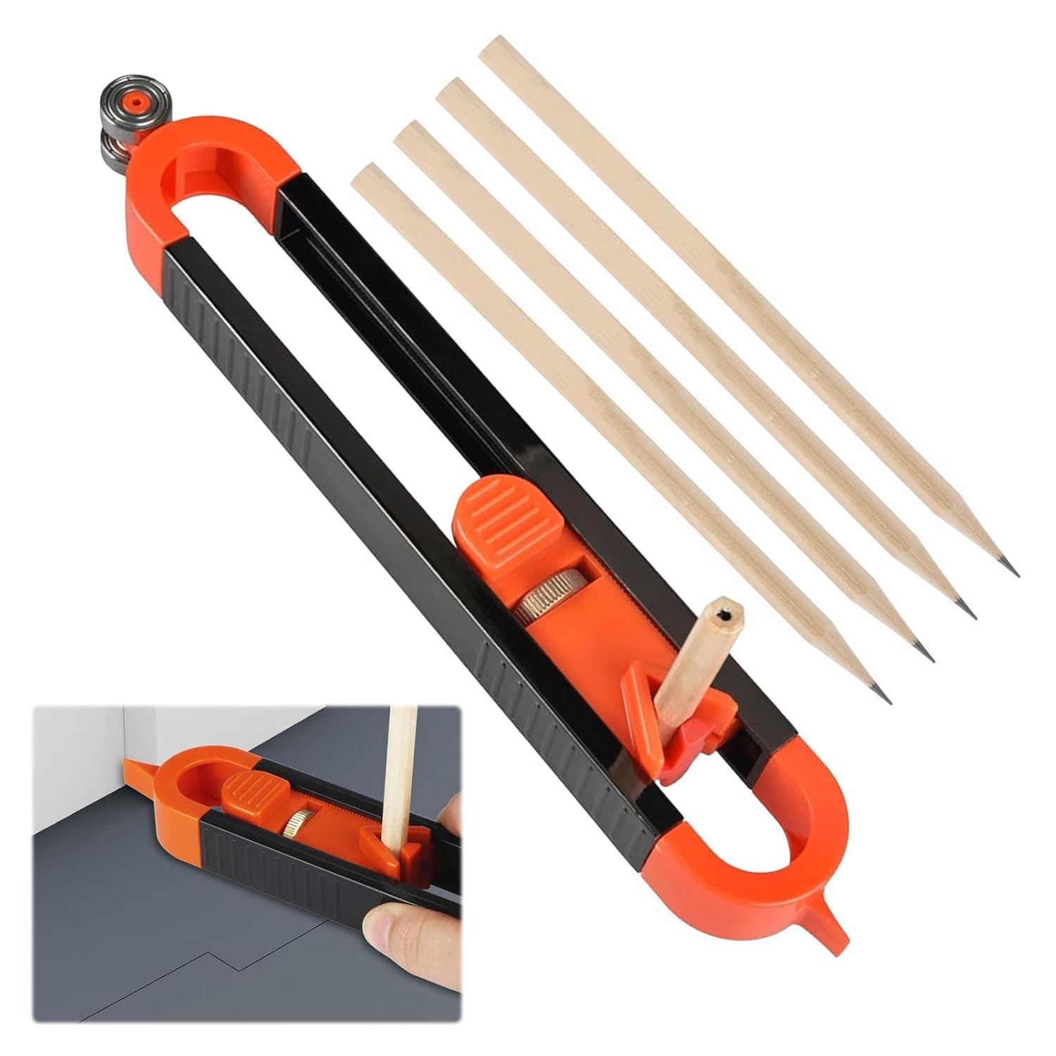 Scribe Tool,5Pcs Multi Functional Scribing Tool with Lock,Scribing Tool for Wood