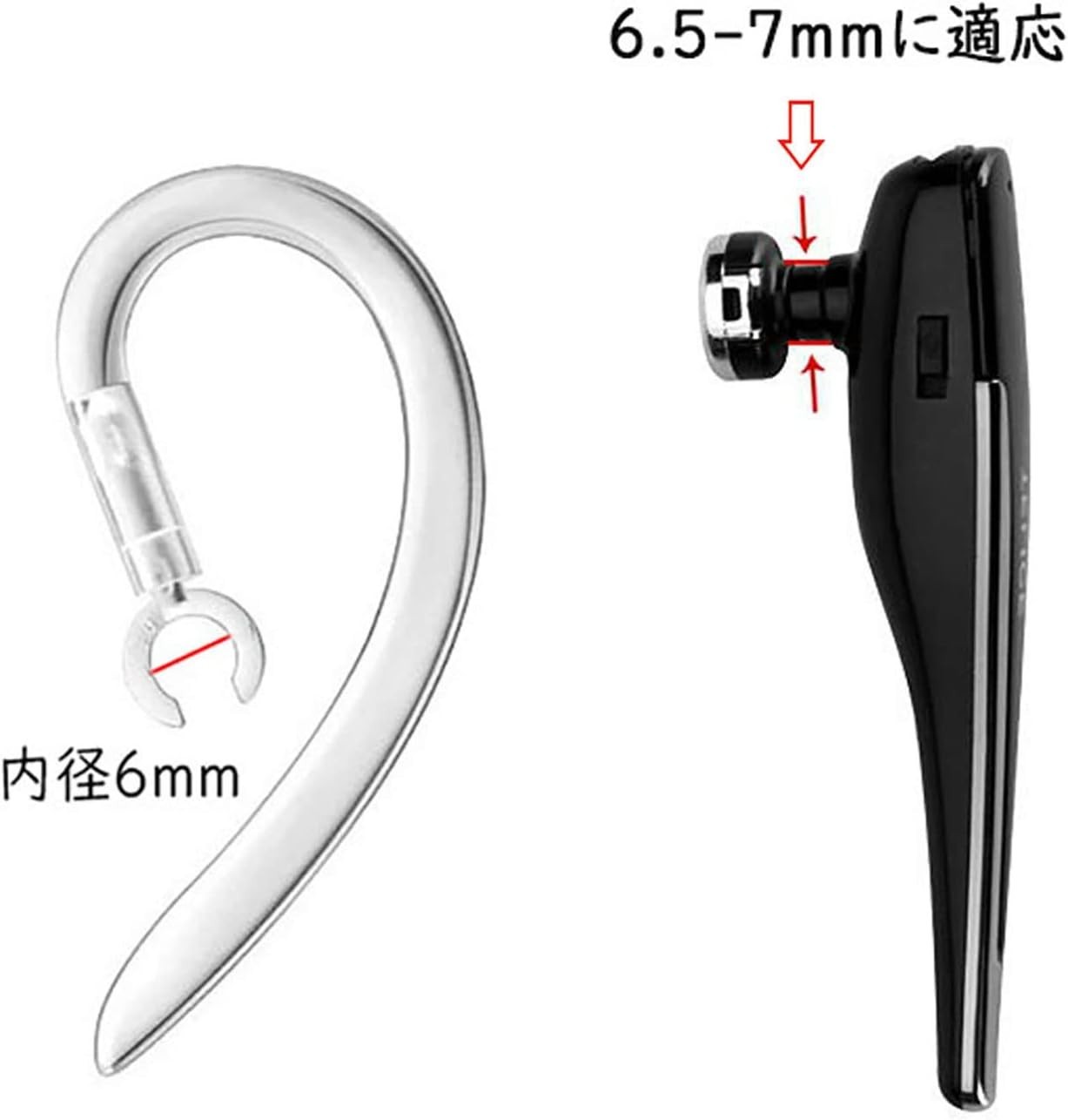 Soft Silicone Anti-Slip Ear Hook Clips for Secure Bluetooth Headset Fit - 5 Pack