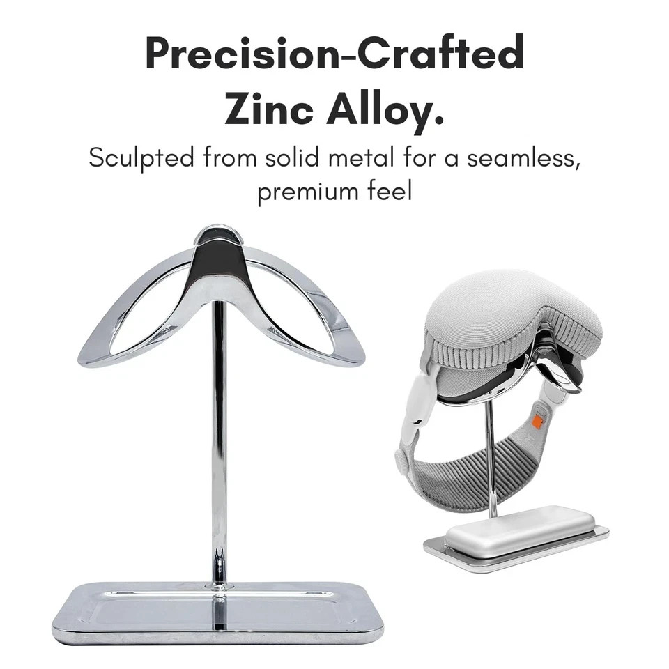 Apple Vision Pro Stand with Battery Holder - Stable Heavy Base Display Cradle