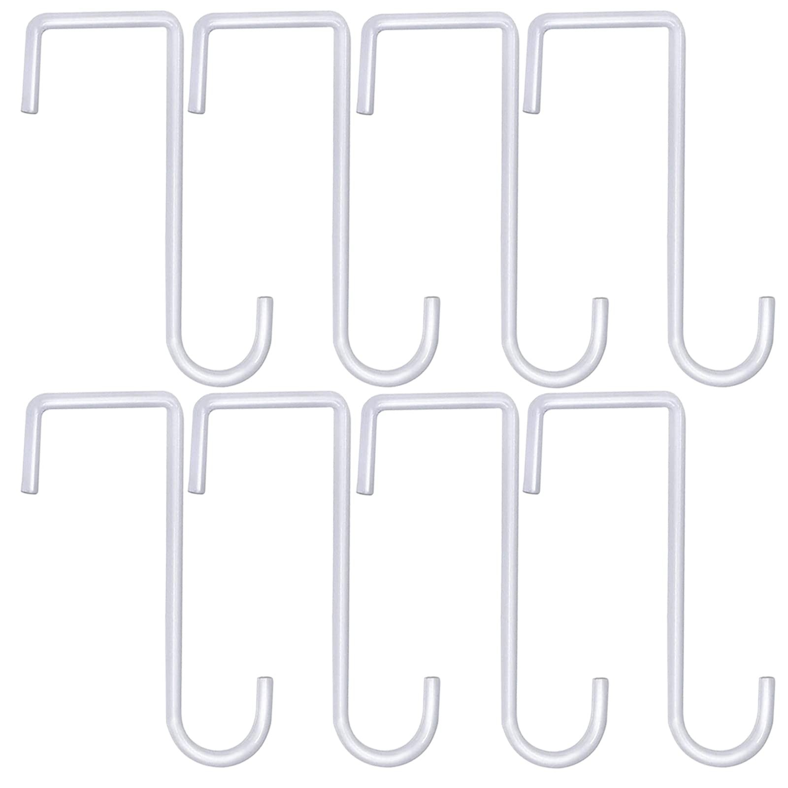 Gutapo 8 Pack White Vinyl Fence Hooks, 3 x 8 inch Pergola Patio Hooks Hangers...