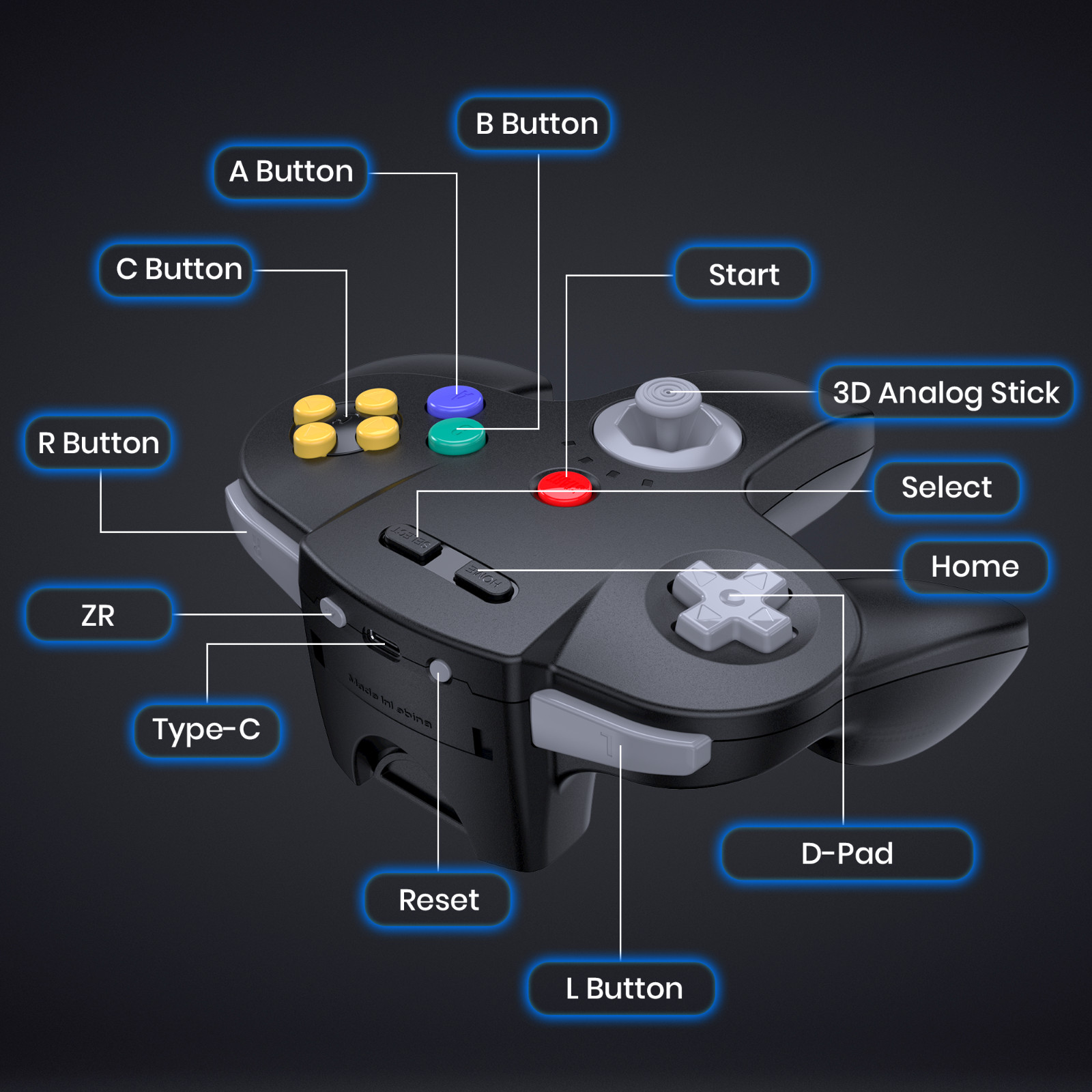 Wireless Controller Gamepad For Nintendo 64 N64 Joystick Video Game Console