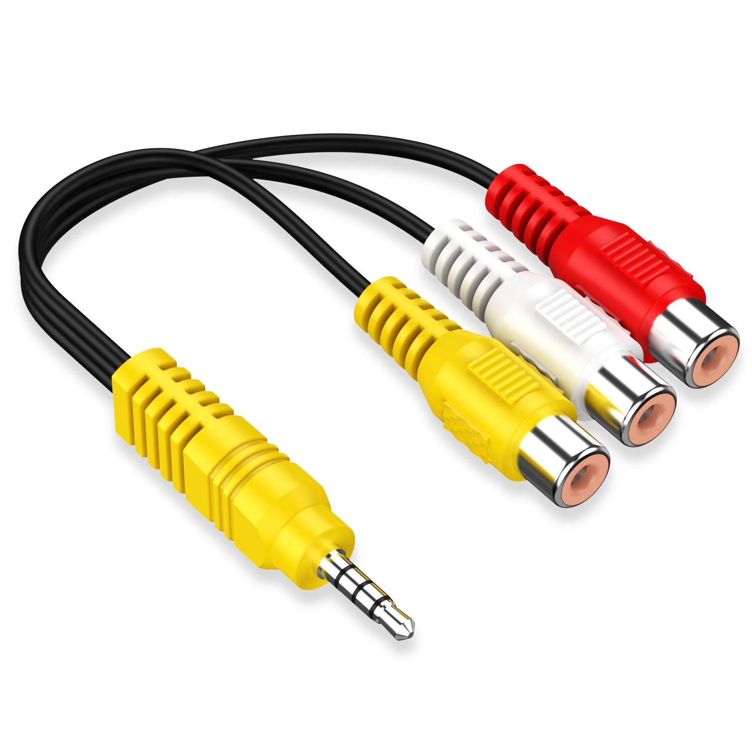 3.5MM to 3 RCA Cable ，Video AV Component Adapter Cable Replacement for TCL TV, 3