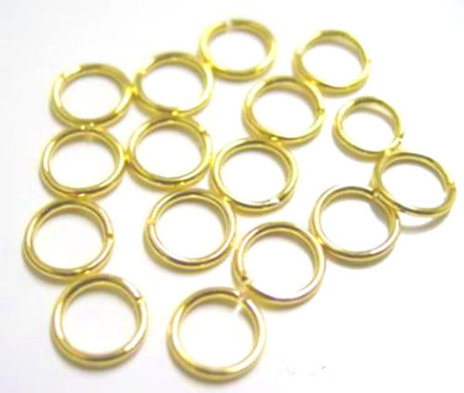 50 Gold Plated Open 8MM Jump Rings 20 Gauge Jumprings Beading Supplies