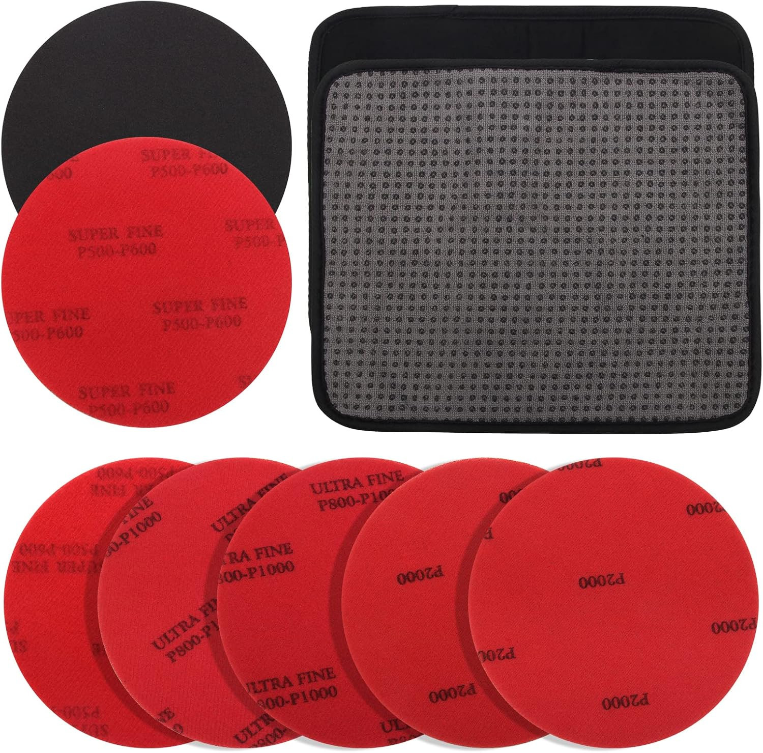 Windspeed 6+1 Pack Bowling Ball Sanding Pads with Bowling Towels, Bowling Ball C