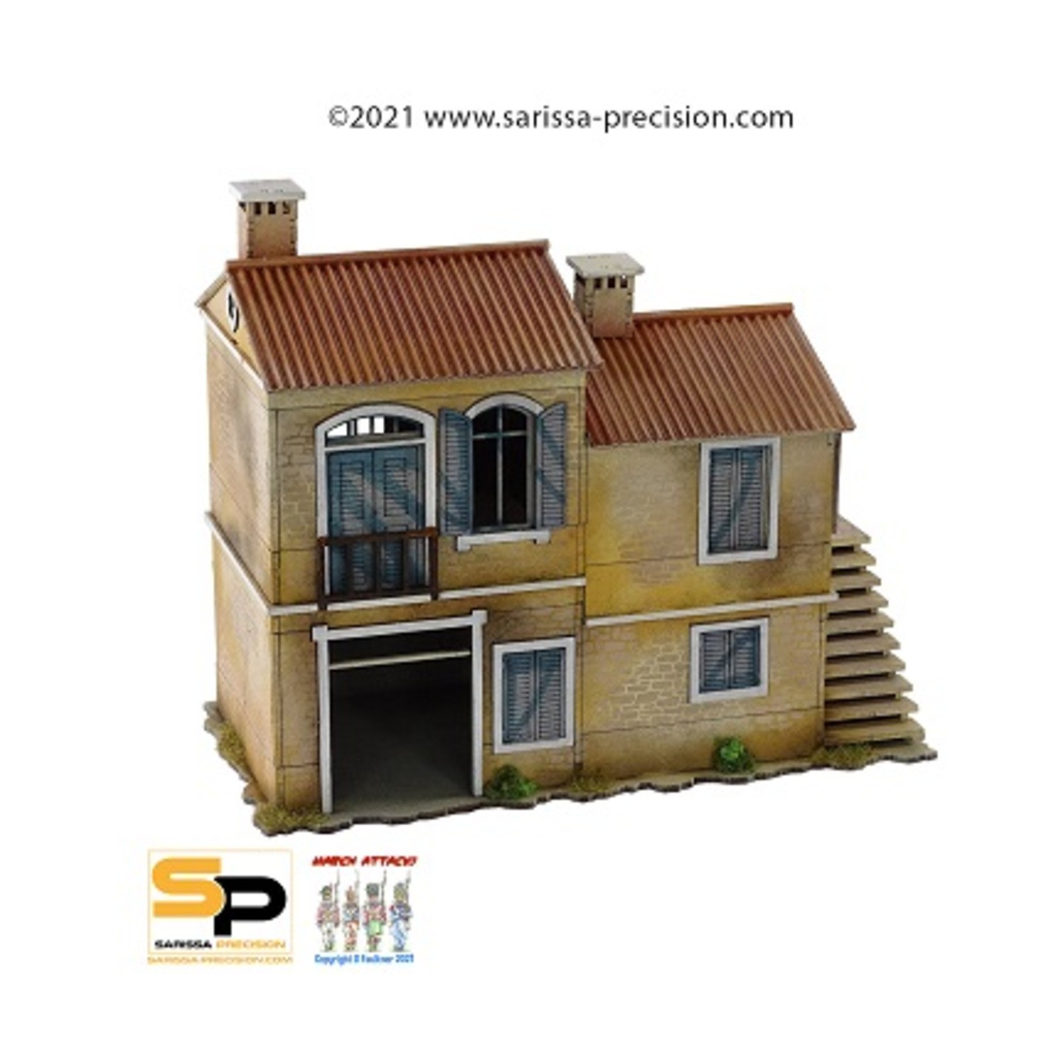 Sarissa Precision Streets of Rome Terrain Mediterranean Farmhouse Pack SW (New)