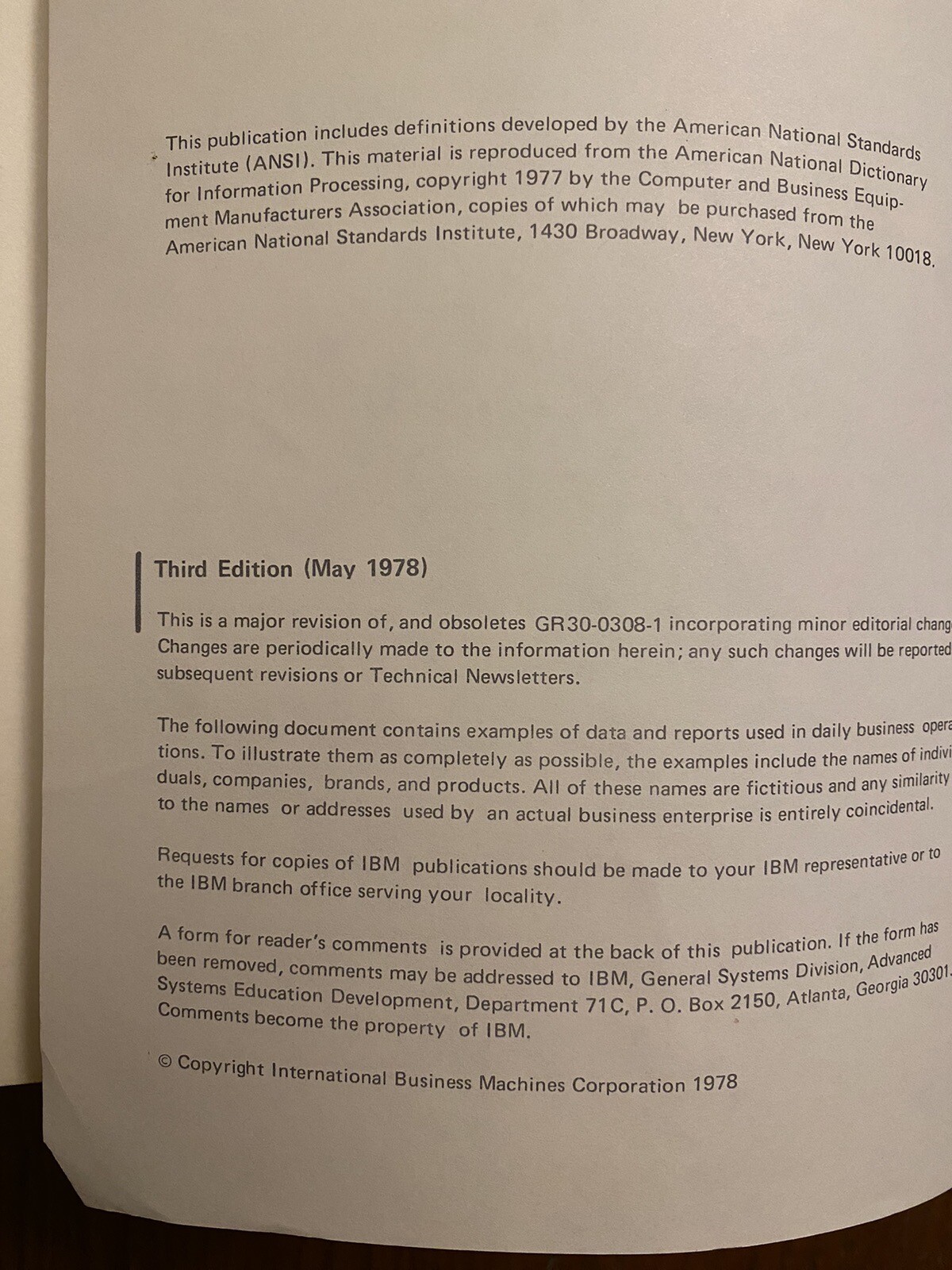 IBM Introduction To Computer Systems Third Edition 1978 RARE!!