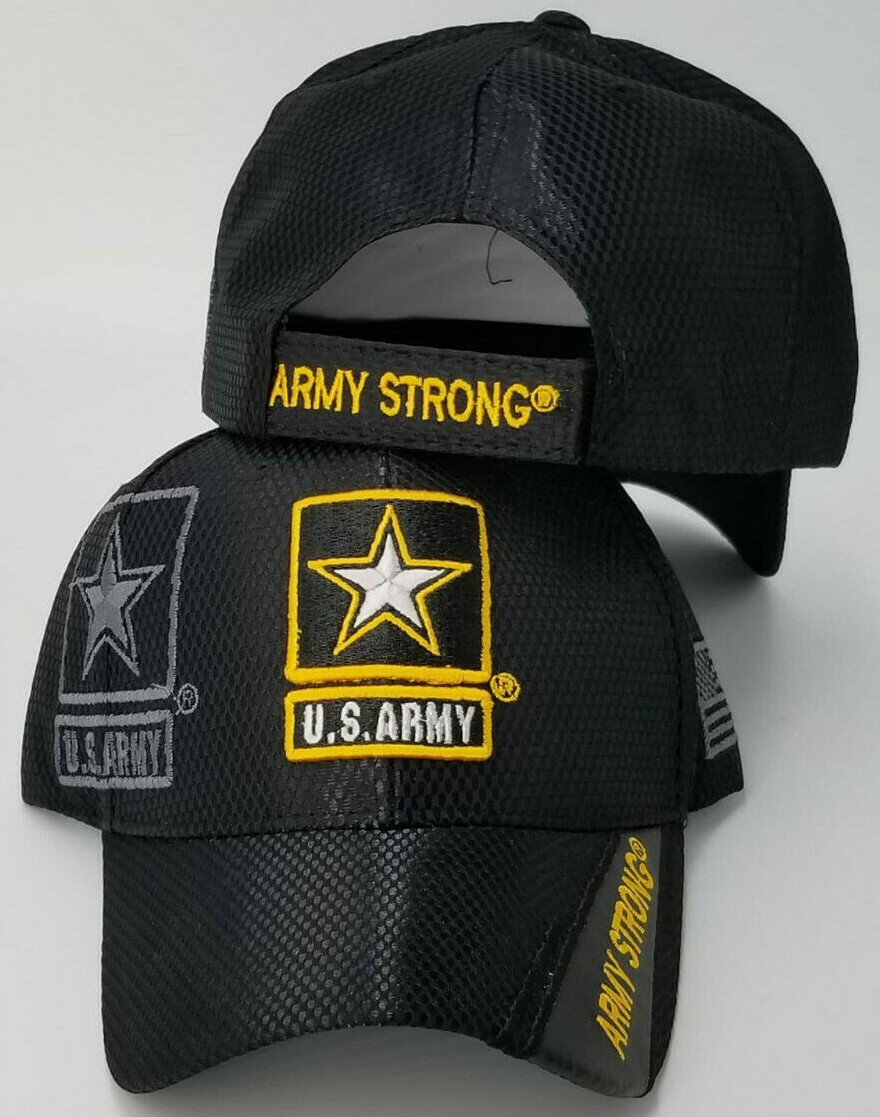 US Army Baseball Cap, Black Hat