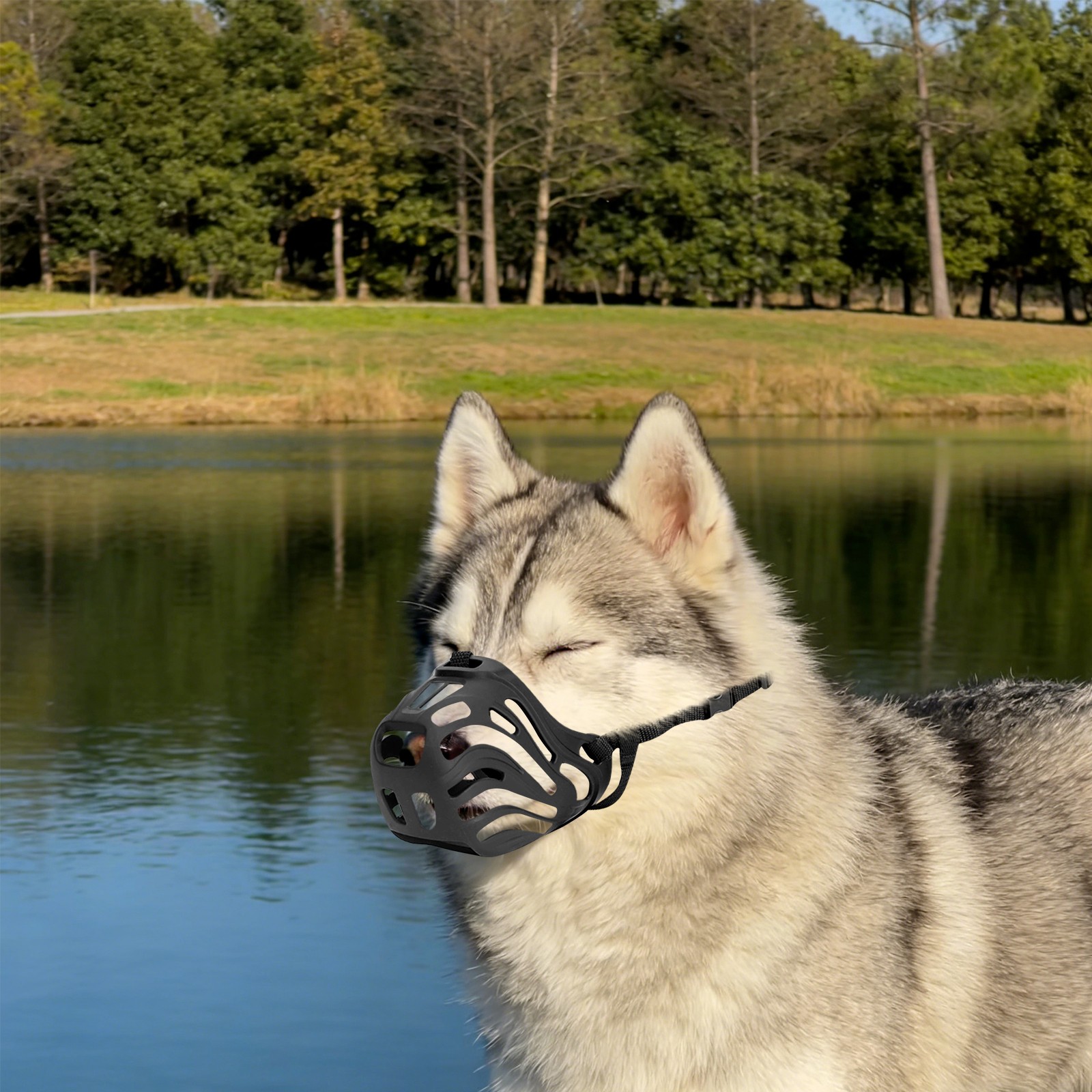 Dog Muzzle, Soft Breathable Dog Muzzle, Dog Muzzle Preventing Chewing and Biting